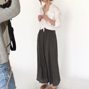 Elegant Gray Maxi Skirt